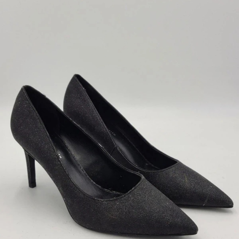 Charles & Keith Glitter Black Heels